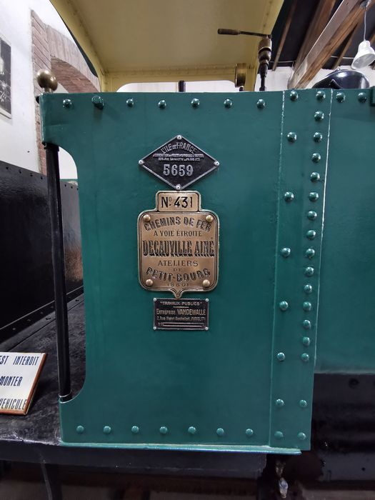 locomotive à vapeur : locomotive-tender Decauville, type 3, à voie inférieure à 1 mètre, 020 T 431, MTP6, détail - © Ministère de la Culture (France), Conservation des antiquités et des objets d’art du Loiret – Tous droits réservés 