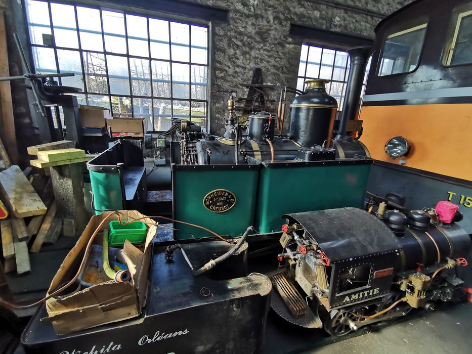 locomotive à vapeur : locomotive-tender Schneider, à voie inférieure à 1 mètre, 020 T 1347, MTP 2 - © Ministère de la Culture (France), Conservation des antiquités et des objets d’art du Loiret – Tous droits réservés
