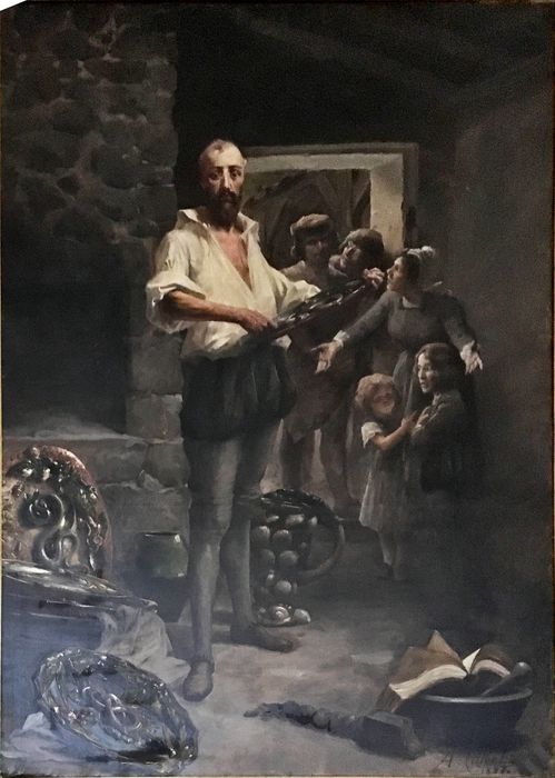 tableau : Portrait en pied de Bernard Palissy - © Ministère de la Culture (France), Conservation des antiquités et des objets d’art du Lot-et-Garonne – Tous droits réservés 