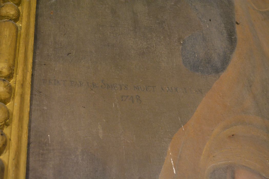 tableau : Crucifixion (la), détail de la signature