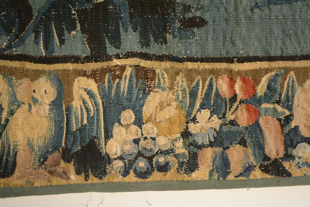 tenture d’Aubusson Scènes de l’histoire d’Achille : Briseis rendu à Achille par Agamemnon, détail