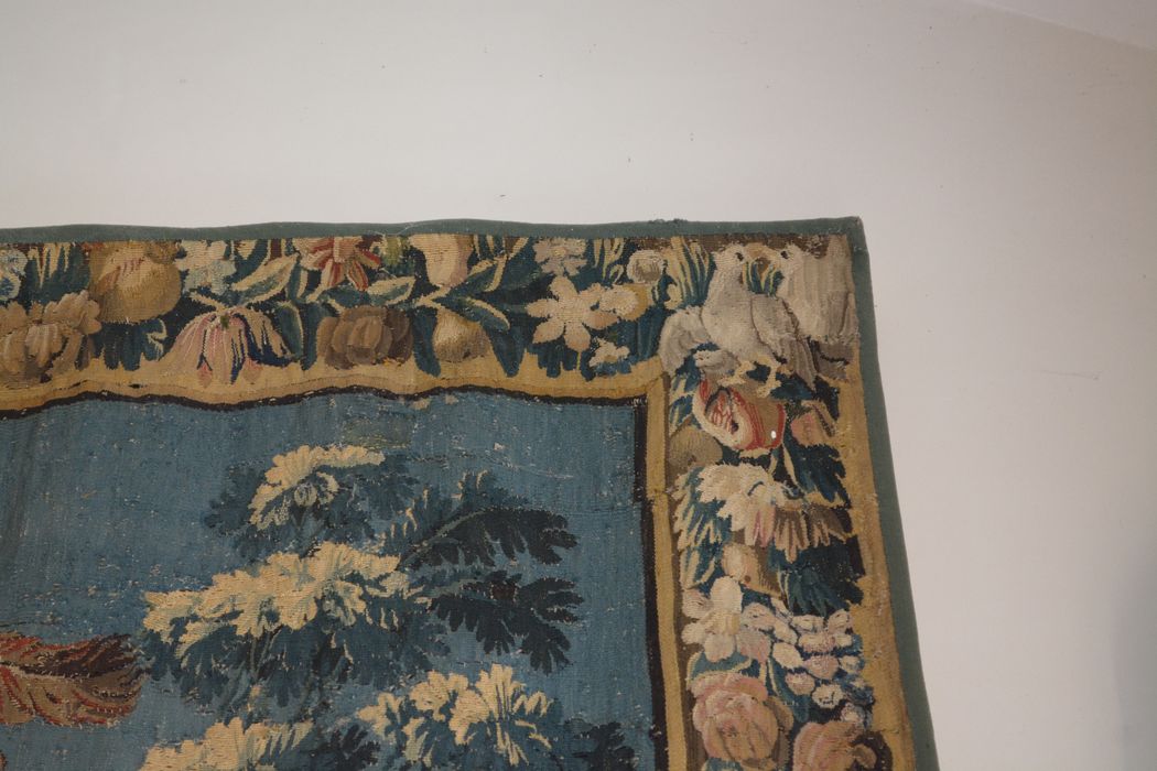 tenture d’Aubusson Scènes de l’histoire d’Achille : Briseis rendu à Achille par Agamemnon, détail