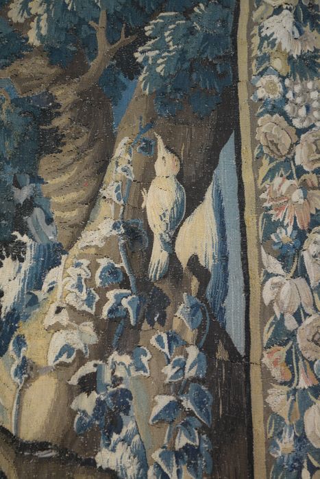 tenture d’Aubusson Scènes de l’histoire d’Achille : Achille reconnu par Ulysse chez le roi Lycomède, détail
