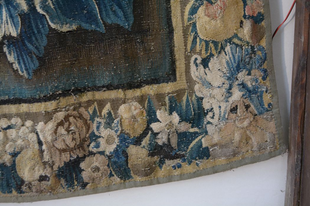 tenture d’Aubusson Scènes de l’histoire d’Achille : Achille reconnu par Ulysse chez le roi Lycomède, détail