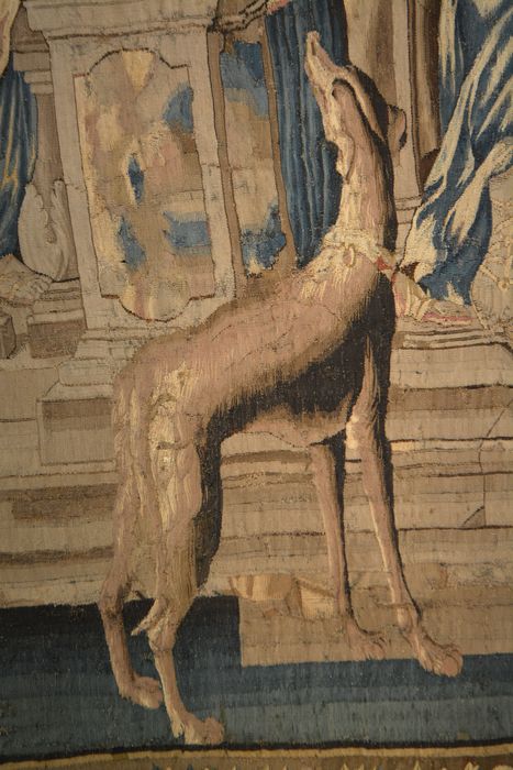 tenture d’Aubusson Scènes de l’histoire d’Achille : Éducation d'Achille (l’), détail