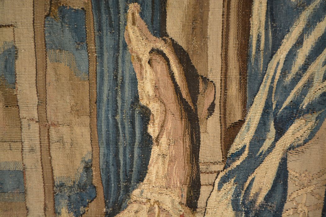 tenture d’Aubusson Scènes de l’histoire d’Achille : Éducation d'Achille (l’), détail