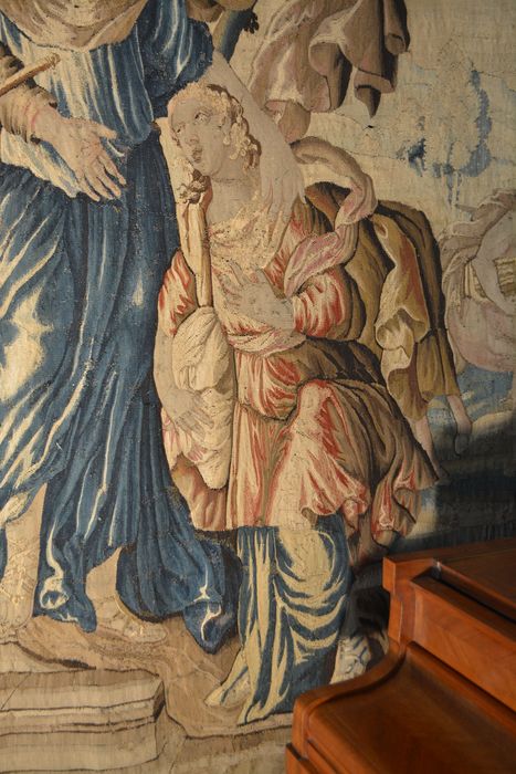 tenture d’Aubusson Scènes de l’histoire d’Achille : Éducation d'Achille (l’), détail