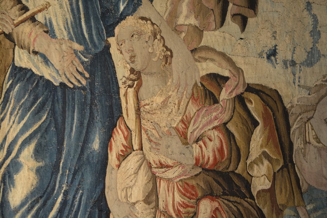tenture d’Aubusson Scènes de l’histoire d’Achille : Éducation d'Achille (l’), détail