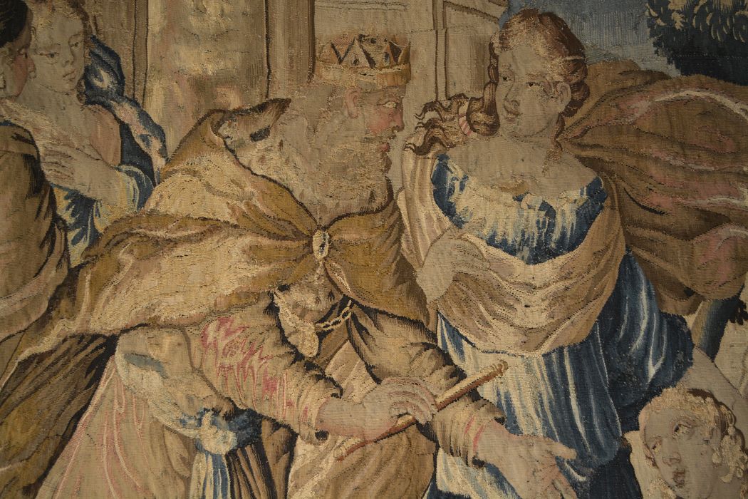 tenture d’Aubusson Scènes de l’histoire d’Achille : Éducation d'Achille (l’), détail