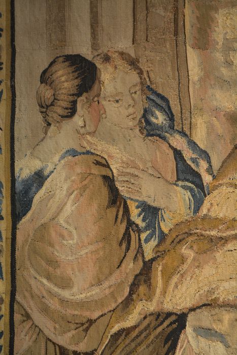 tenture d’Aubusson Scènes de l’histoire d’Achille : Éducation d'Achille (l’), détail