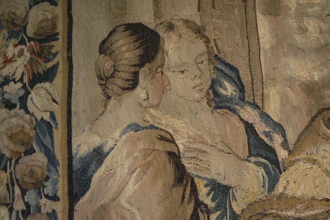 tenture d’Aubusson Scènes de l’histoire d’Achille : Éducation d'Achille (l’), détail