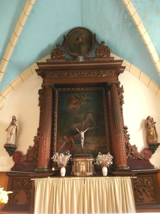 retable du maître-autel, tableaux : Saint Hippolyte et Sainte martyre