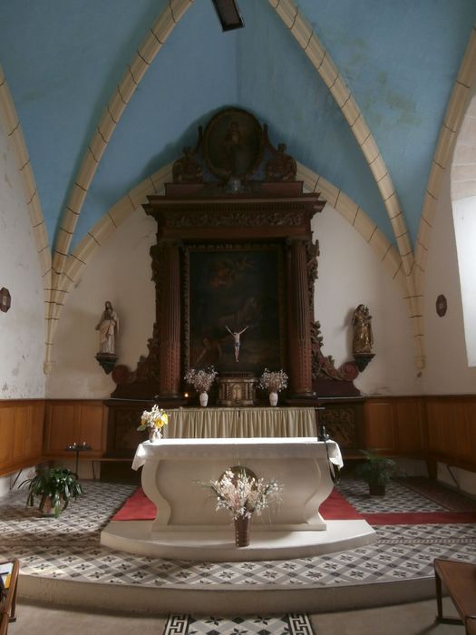 retable du maître-autel, tableaux : Saint Hippolyte et Sainte martyre