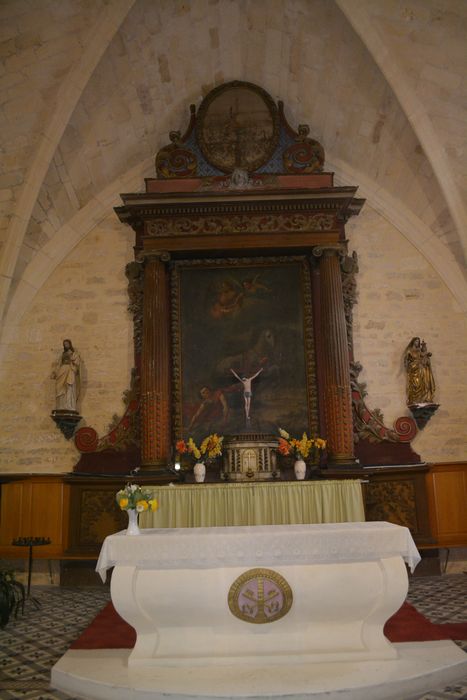 retable du maître-autel, tableaux : Saint Hippolyte et Sainte martyre