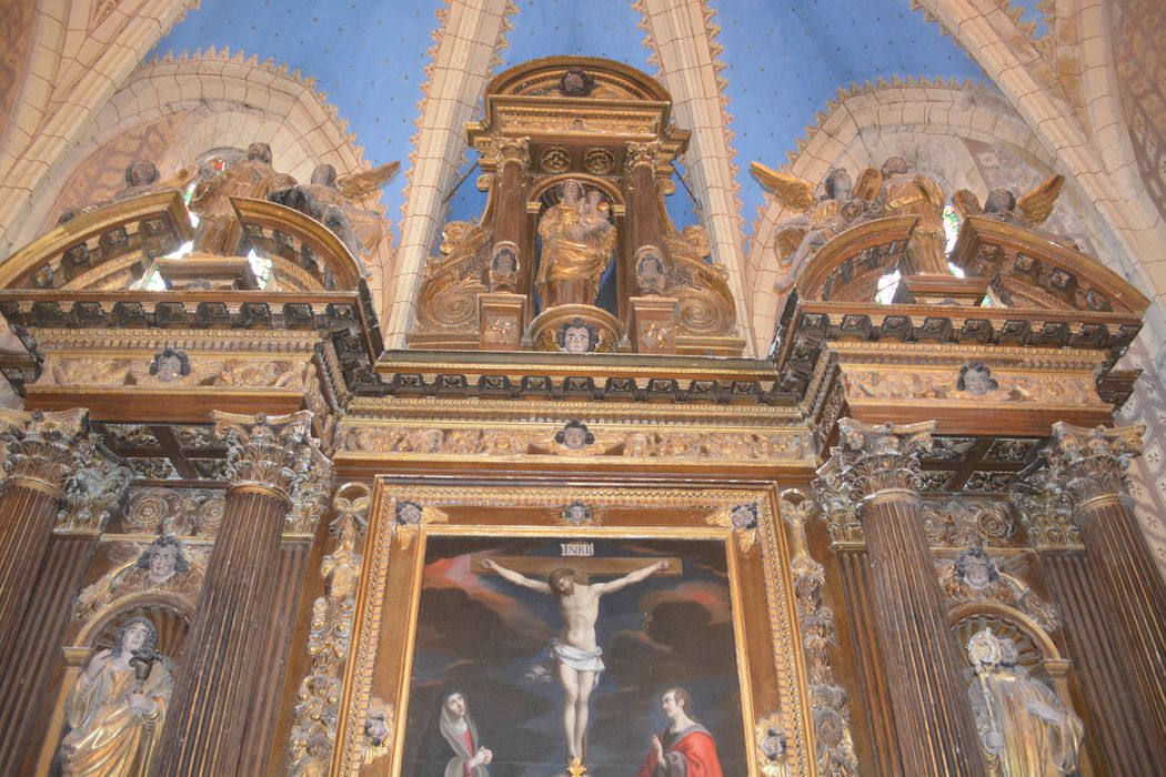 maître-autel, retable, tableau : Crucifixion (la), vue partielle