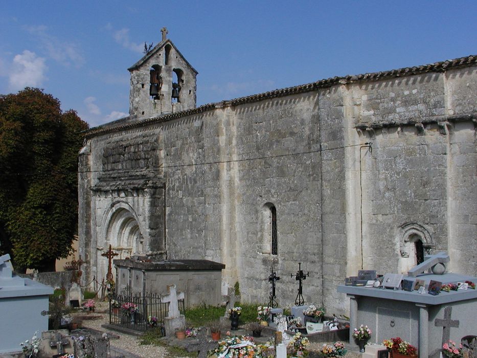 façade latérale sud, vue partielle