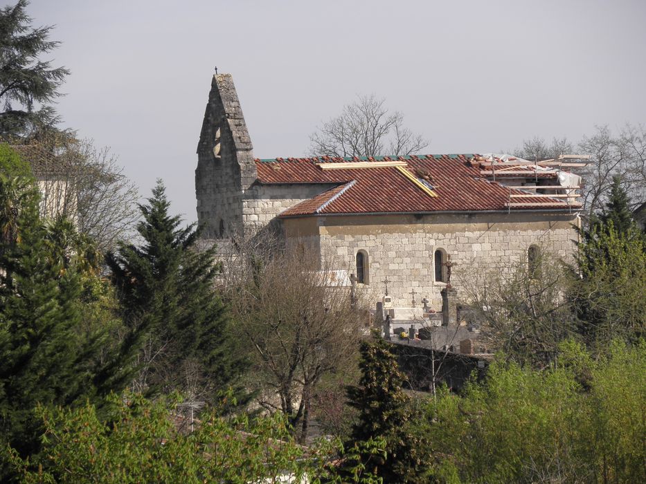 façade latérale sud, vue partielle