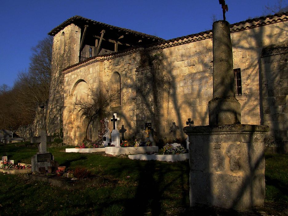 façade latérale sud, vue partielle