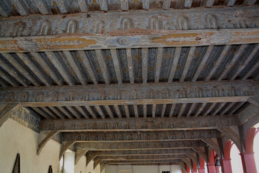 pièce non localisée, plafond à la française peint