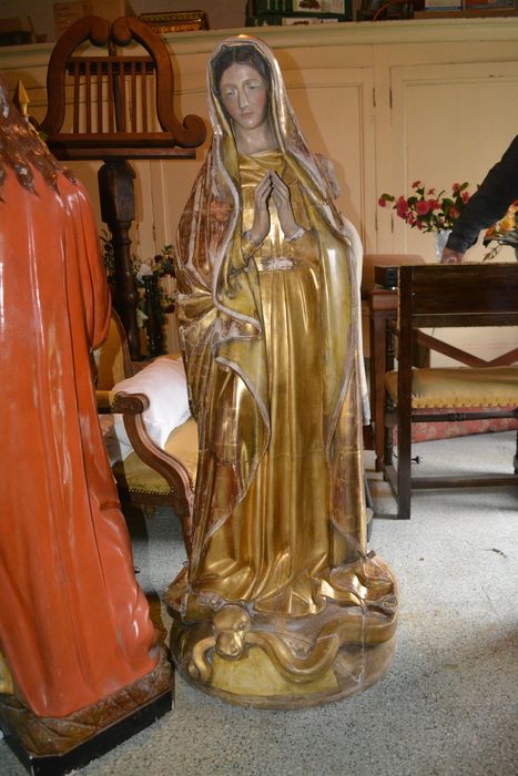 statue : Vierge - © Ministère de la Culture (France), Conservation des antiquités et des objets d’art du Lot-et-Garonne – Tous droits réservés 