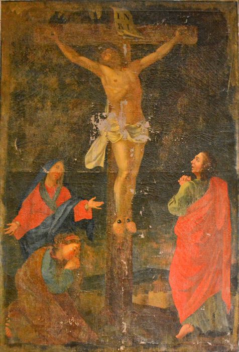 tableau : Crucifixion - © Ministère de la Culture (France), Conservation des antiquités et des objets d’art du Lot-et-Garonne – Tous droits réservés 