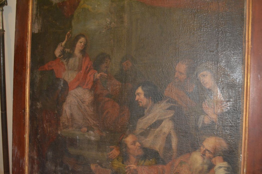 tableau : Jésus parmi les docteurs, vue partielle