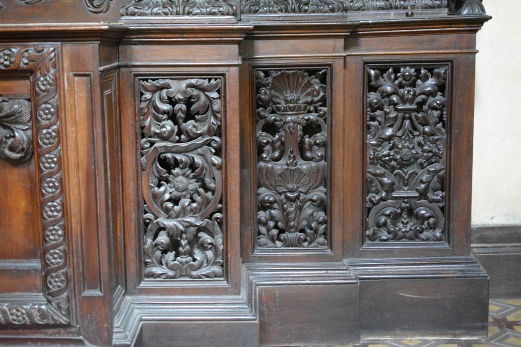 retable : Saint Benoît dans le désert, détail
