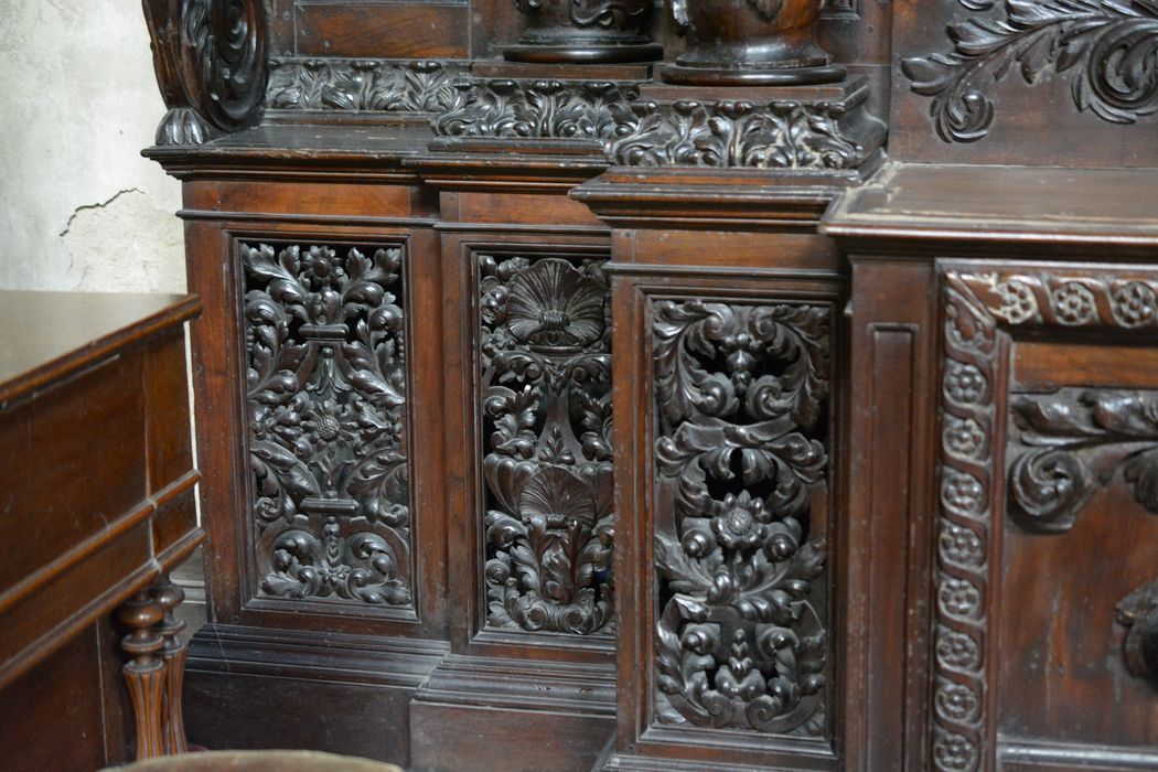 retable : Saint Benoît dans le désert, détail