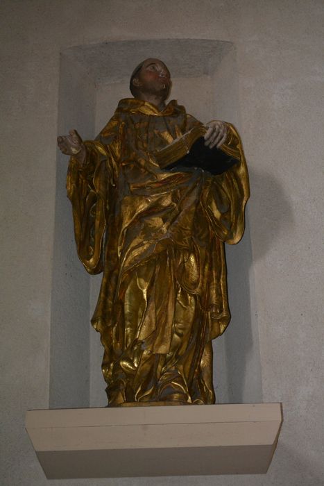 2 statues : saint Benoît, sainte Scholastique