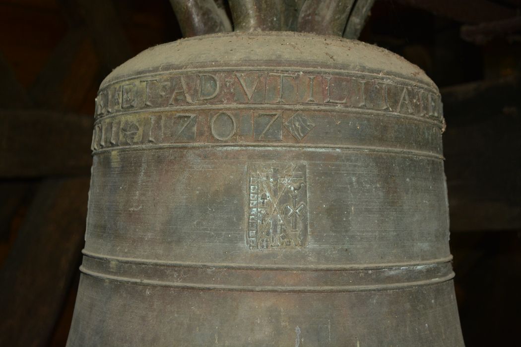 cloche, détail de l’inscription - © Ministère de la Culture (France), Conservation des antiquités et des objets d’art du Lot-et-Garonne – Tous droits réservés 