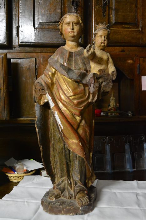 statue dite Notre-Dame-de-la-Providence : Vierge à l'Enfant - © Ministère de la Culture (France), Conservation des antiquités et des objets d’art du Lot-et-Garonne – Tous droits réservés 