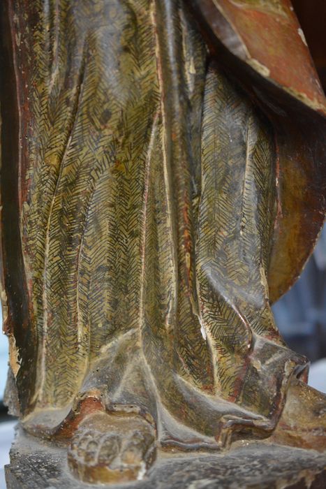 statue dite Notre-Dame-de-la-Providence : Vierge à l'Enfant, détail - © Ministère de la Culture (France), Conservation des antiquités et des objets d’art du Lot-et-Garonne – Tous droits réservés 