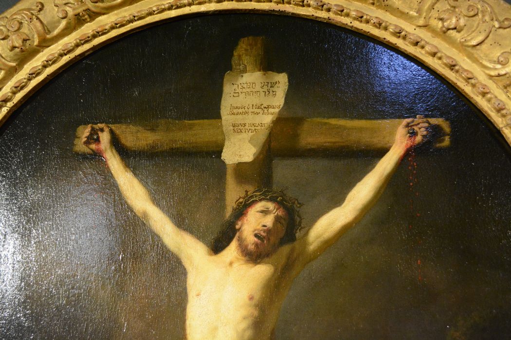 tableau : Christ en croix (le), vue partielle