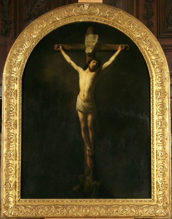 tableau : Christ en croix (le) - © Ministère de la Culture (France), Conservation des antiquités et des objets d’art du Lot-et-Garonne – Tous droits réservés 