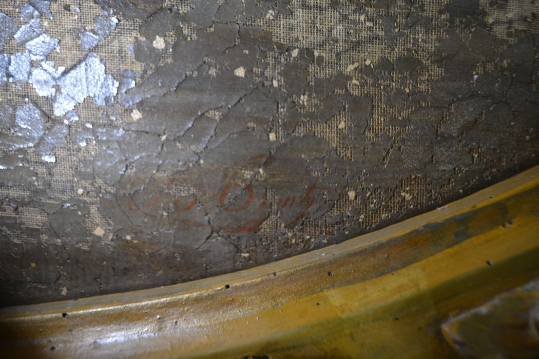tableau : Sainte martyre, détail de la signature
