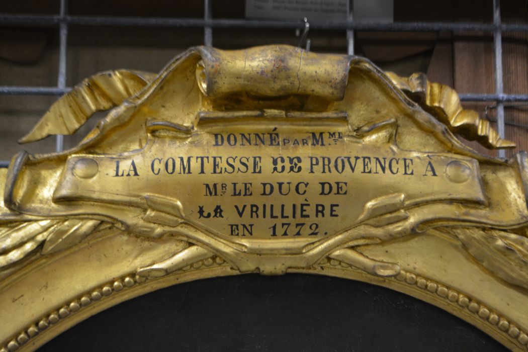 tableau : portrait de la comtesse de Provence, détail du cadre