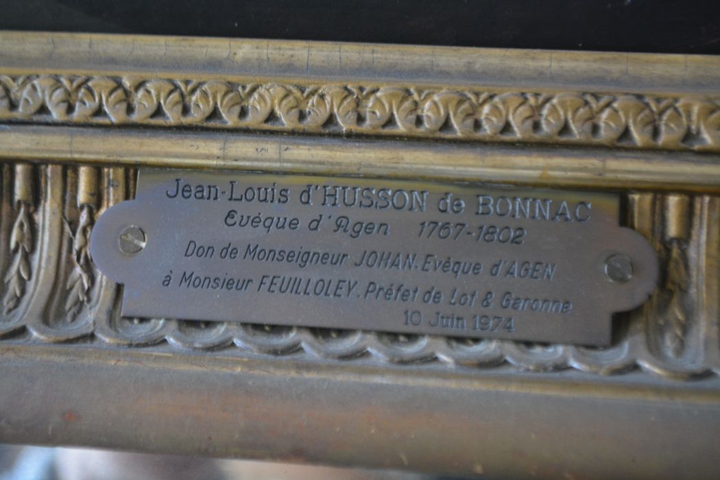 tableau : Portrait de Jean-Louis d'Usson de Bonnac, détail du cartel