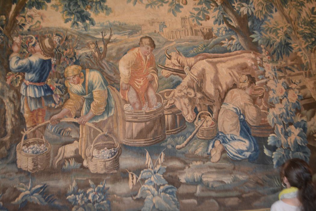 pièce murale : Vendanges (les), vue partielle