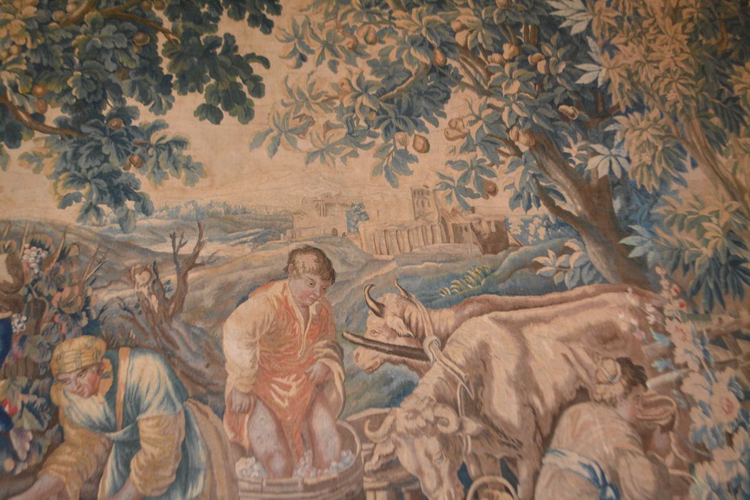 pièce murale : Vendanges (les), vue partielle