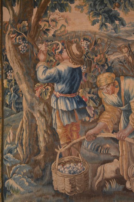 pièce murale : Vendanges (les), vue partielle