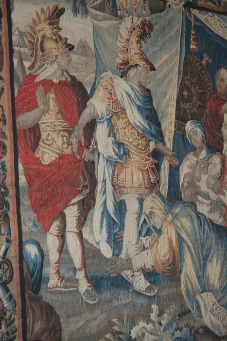 pièce murale : Alexandre sous sa tente, vue partielle