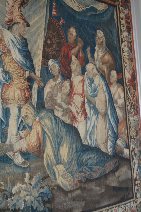 pièce murale : Alexandre sous sa tente, vue partielle