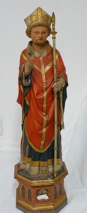 statuette-reliquaire : Saint (?) évêque