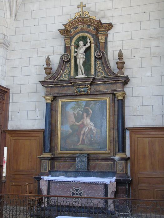 autel et retable de Saint-Sébastien - © Ministère de la Culture (France), Conservation des antiquités et des objets d’art du Maine-et-Loire – Tous droits réservés