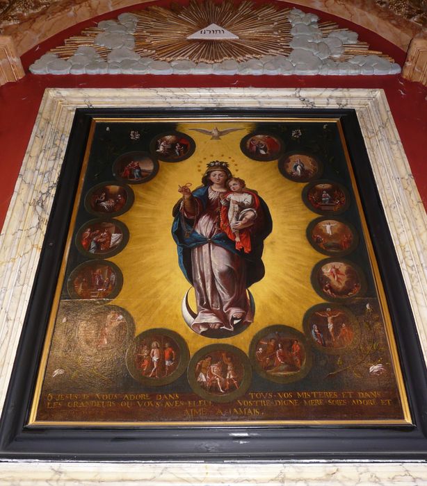Tableau : la Vierge du Rosaire