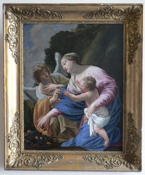 tableau : Vierge à l'Enfant avec un ange - © Ministère de la Culture (France), Conservation des antiquités et des objets d’art du Maine-et-Loire, tous droits réservés