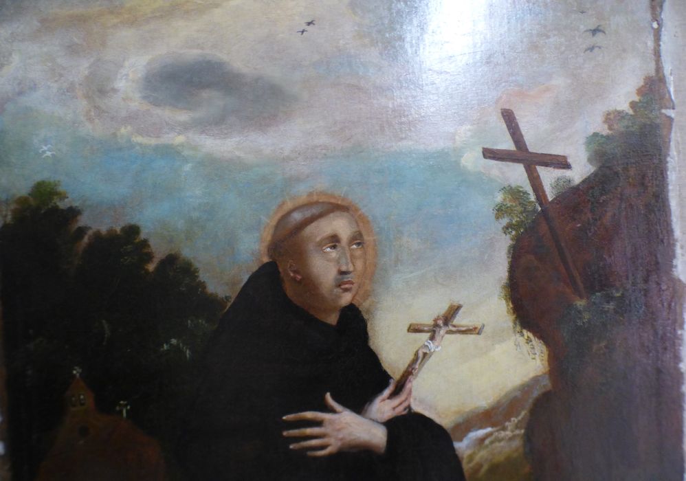 tableau : Saint Fiacre, détail