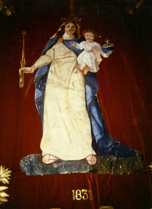 bannière de procession : Vierge à l'Enfant
