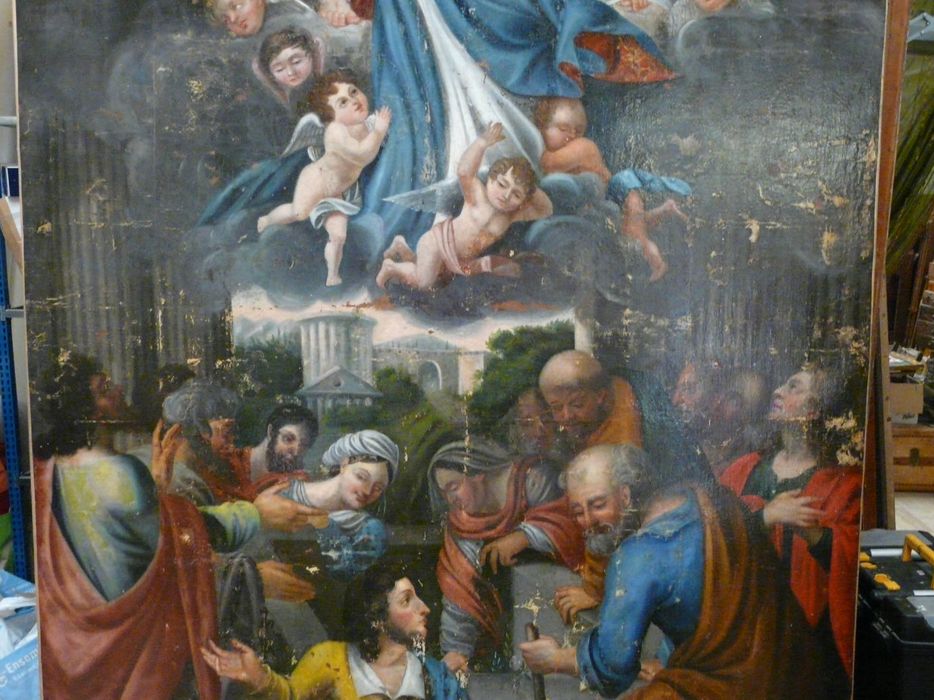 Tableau : Assomption et couronnement de la Vierge