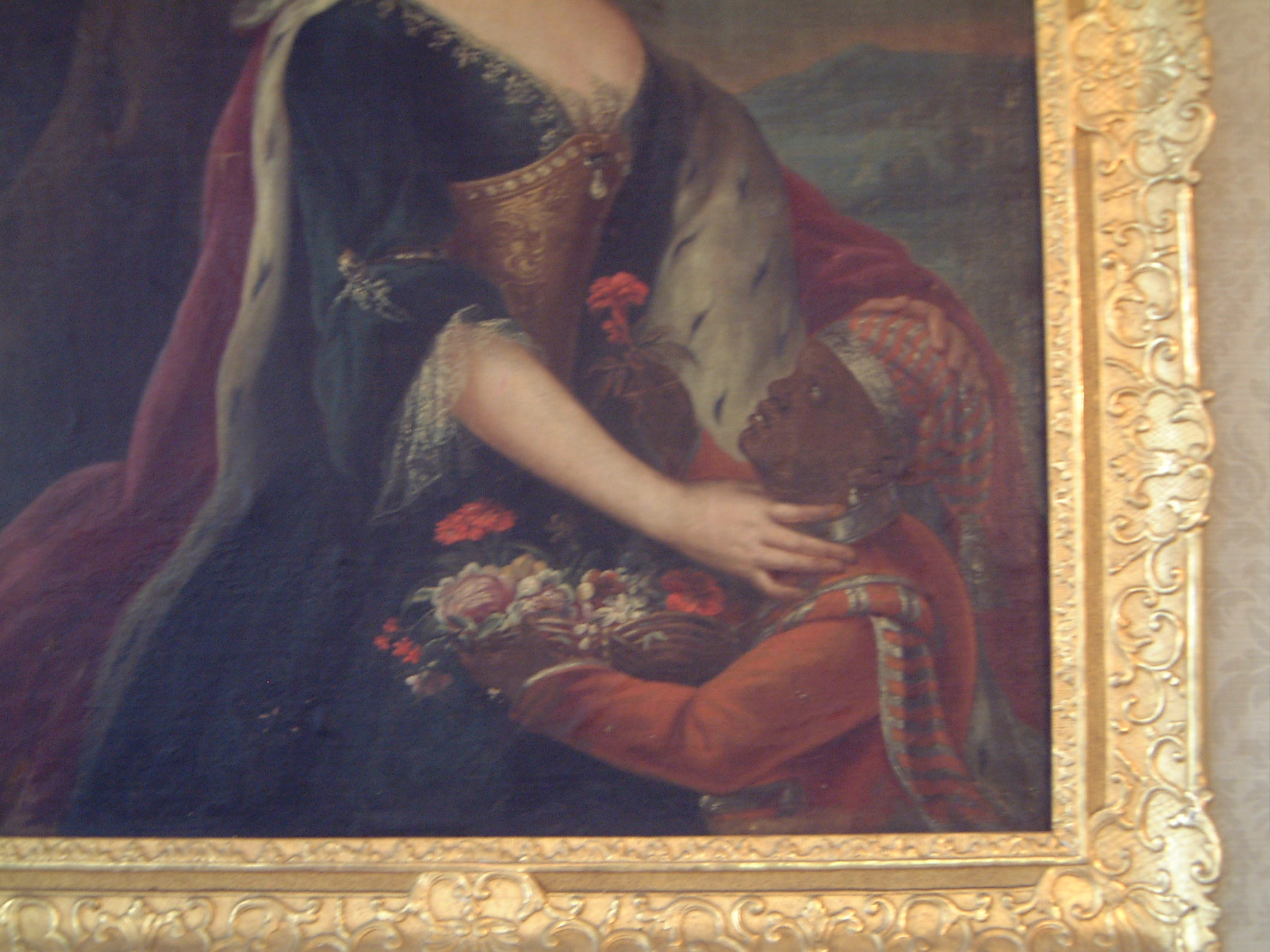 tableau : Portrait de Lancelotte Philibert Richer de Neuville, Dame de Créquy, détail